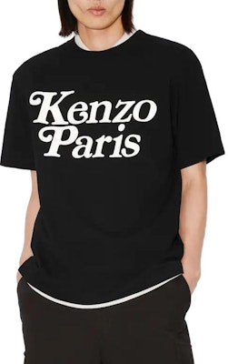 겐조 블랙 크루넥 티셔츠 레터 프린트 디자인. FE55TS1914SY-99J Details for 겐조 블랙 크루넥 티셔츠 레터 프린트 디자인. FE55TS1914SY-99J