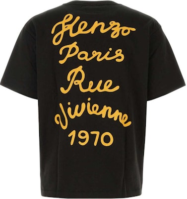 겐조 블랙 반팔 크루넥 티셔츠 레터 프린트. FD65TS1144SI-99 Lookbook 겐조 블랙 반팔 크루넥 티셔츠 레터 프린트. FD65TS1144SI-99