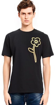 겐조 블랙 반팔 크루넥 티셔츠 레터 프린트. FD65TS1144SI-99 Purchase 겐조 블랙 반팔 크루넥 티셔츠 레터 프린트. FD65TS1144SI-99