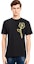 Purchase 겐조 블랙 반팔 크루넥 티셔츠 레터 프린트. FD65TS1144SI-99