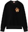 Order KENZO Black Crewneck Sweatshirt with Letter Print Long Sleeves FD65SW1044MX-99J