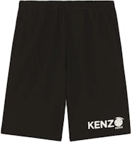 KENZO Black Elastic Waist Letter Print Casual Shorts. FE55PA8084MG-99J KENZO Black Elastic Waist Letter Print Casual Shorts. FE55PA8084MG-99J