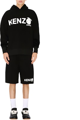 KENZO Black Elastic Waist Letter Print Casual Shorts. FE55PA8084MG-99J Shop KENZO Black Elastic Waist Letter Print Casual Shorts. FE55PA8084MG-99J