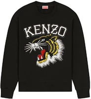 Order KENZO 黑色動物刺繡圓領長袖上衣 FD65SW0494MF-99J