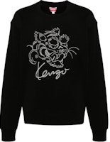 KENZO Black Embroidered Animal Sweatshirt Pullover. FE65SW2184MG-99 KENZO Black Embroidered Animal Sweatshirt Pullover. FE65SW2184MG-99