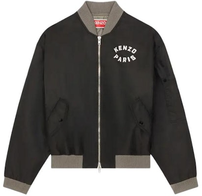 KENZO Jaket Bomber Hitam dengan Sulam & Rekaan Grafik Berzip. FE55BL1279OC-99 Order KENZO Jaket Bomber Hitam dengan Sulam & Rekaan Grafik Berzip. FE55BL1279OC-99