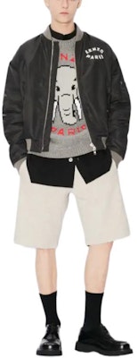 KENZO Jaket Bomber Hitam dengan Sulam & Rekaan Grafik Berzip. FE55BL1279OC-99 Shop KENZO Jaket Bomber Hitam dengan Sulam & Rekaan Grafik Berzip. FE55BL1279OC-99