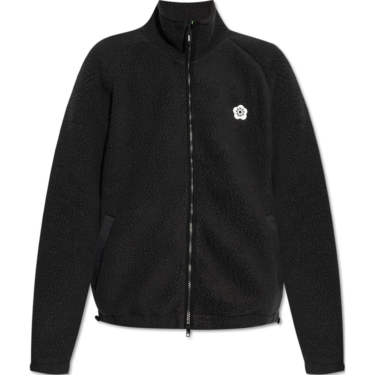 KENZO  Black Fleece Zip-Up High-Collar Jacket. FE65SW2114FC-99