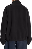 Shop KENZO 黑色高領拉鍊羊毛外套 FE65SW2114FC-99