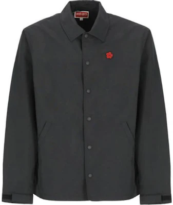 KENZO 黑色花卉贴布单排扣长袖外套 FE65BL0619NT-99 Order KENZO 黑色花卉贴布单排扣长袖外套 FE65BL0619NT-99