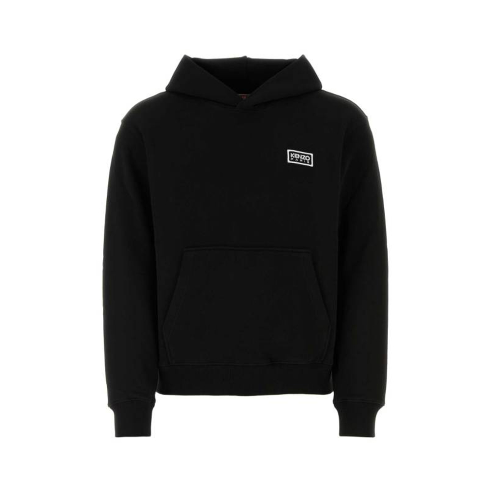 KENZO  Black Hoodie Sweatshirt with Logo Print. FE55SW1824MG-99