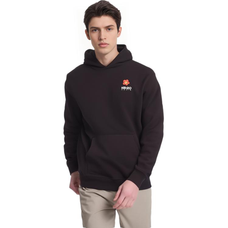 KENZO  Black Hoodie with Letter Print Design FD55SW4444ME99J 圖 7