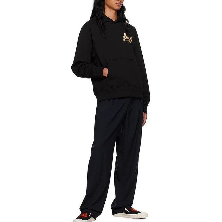 KENZO  Black Hoodie with Logo Lettering Print. FD65SW0874MFA0699J 圖 5