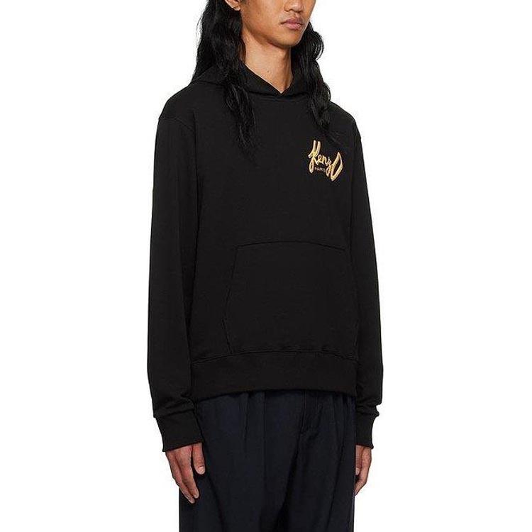 KENZO  Black Hoodie with Logo Lettering Print. FD65SW0874MFA0699J 圖 6