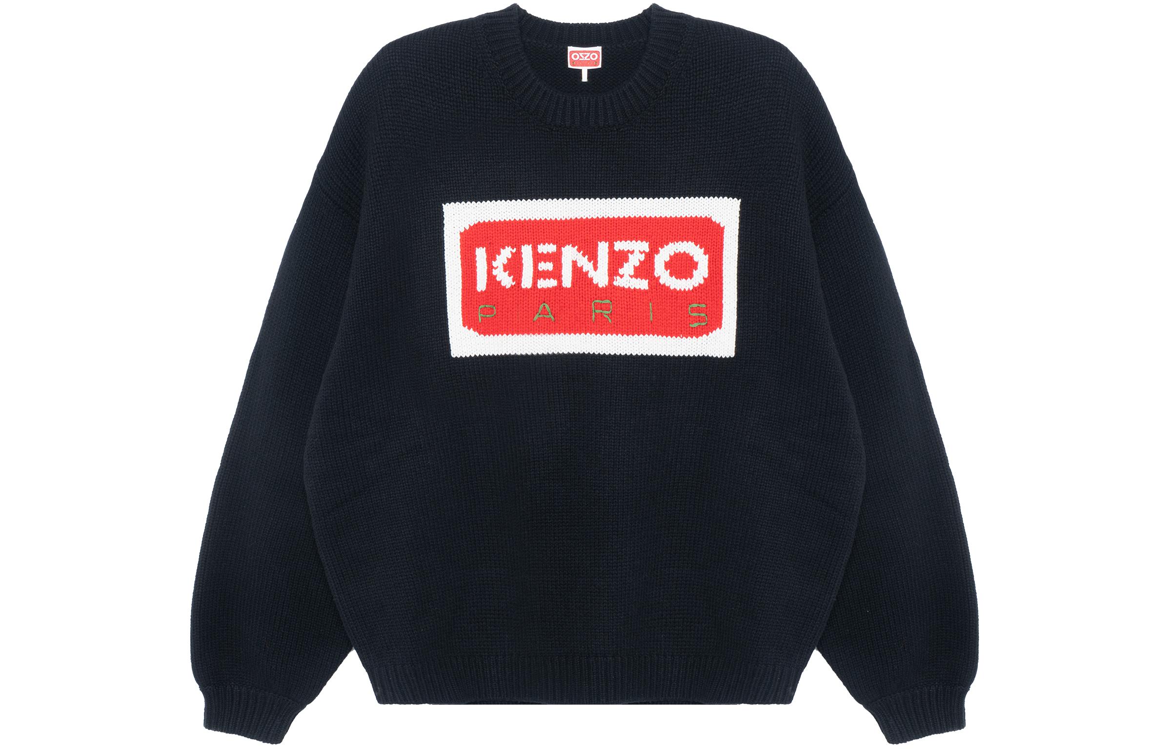KENZO  Black Knit Sweater with Logo Print. FD65PU4263LA-99J 圖 2