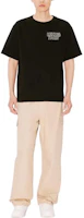 Shop KENZO 黑色字母印花宽松版型圆领T恤 SS24. FE65TS2984SI-99J