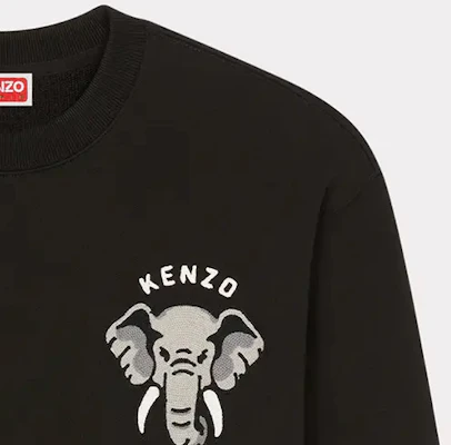 KENZO 黑色標誌圖案長袖圓領衫 FE55SW1874MF-99 Sizing KENZO 黑色標誌圖案長袖圓領衫 FE55SW1874MF-99
