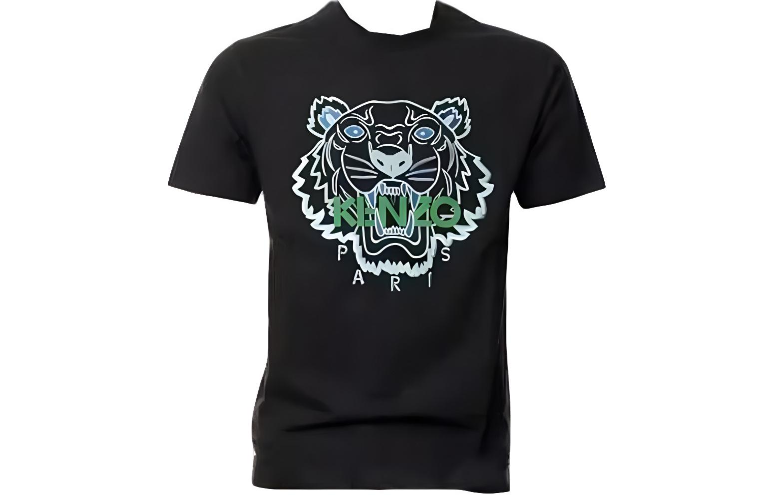 KENZO  Black Logo Letter Print Casual Short-Sleeve T-Shirt FD65TS0114SY-99J 圖 2