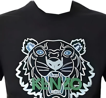 겐조 블랙 로고 레터 프린트 캐주얼 반팔 티셔츠 FD65TS0114SY-99J Lookbook 겐조 블랙 로고 레터 프린트 캐주얼 반팔 티셔츠 FD65TS0114SY-99J