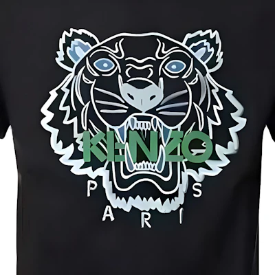 겐조 블랙 로고 레터 프린트 캐주얼 반팔 티셔츠 FD65TS0114SY-99J Details for 겐조 블랙 로고 레터 프린트 캐주얼 반팔 티셔츠 FD65TS0114SY-99J