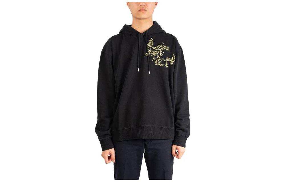 KENZO  Black Logo Print Pullover Hoodie. 5SW5364MO-99