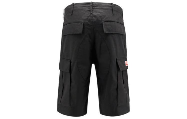 Lookbook KENZO 黑色LOGO拉鍊口袋休閒短褲 FE55SH2359DL-99