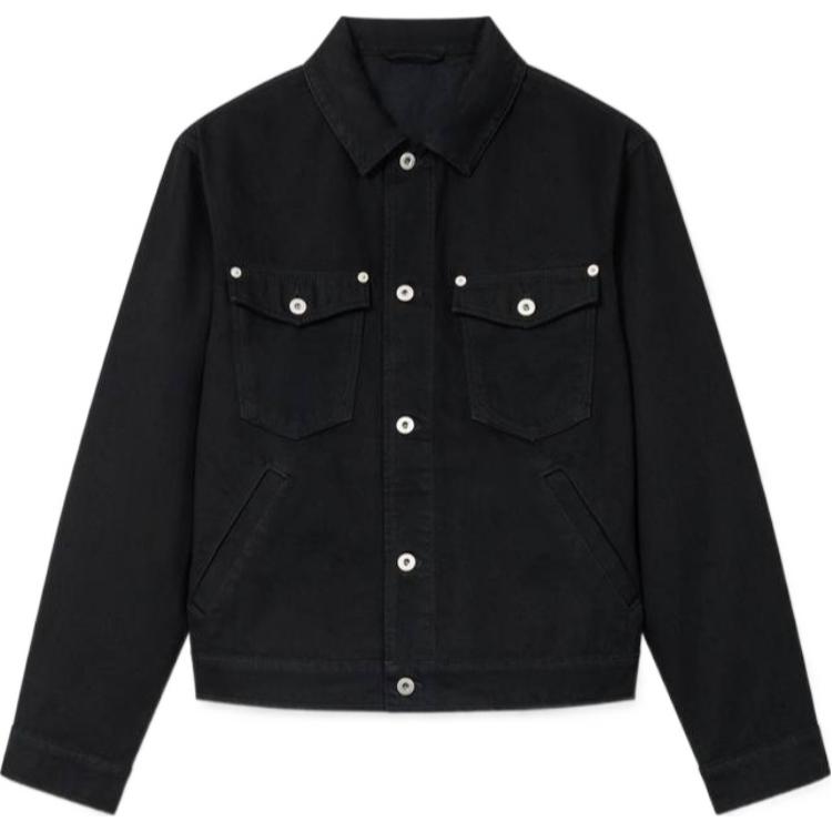 KENZO  Black Long-Sleeve Jacket with Logo Print and Button Closure. FE65DV3016C1-BM 圖 2