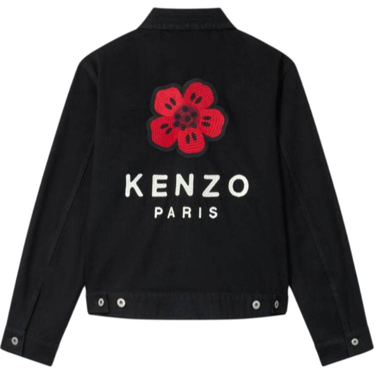 KENZO  Black Long-Sleeve Jacket with Logo Print and Button Closure. FE65DV3016C1-BM 圖 3