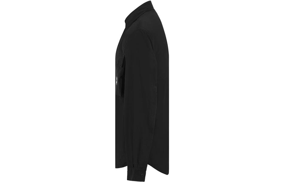 Shop KENZO  Black Long-Sleeve Polo Shirt with Logo Print. FA65CH5209CO-99