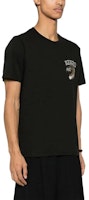 KENZO 블랙 루즈핏 로고 자수 크루 넥 티셔츠. FE55TS1864SG-99J Purchase KENZO 블랙 루즈핏 로고 자수 크루 넥 티셔츠. FE55TS1864SG-99J