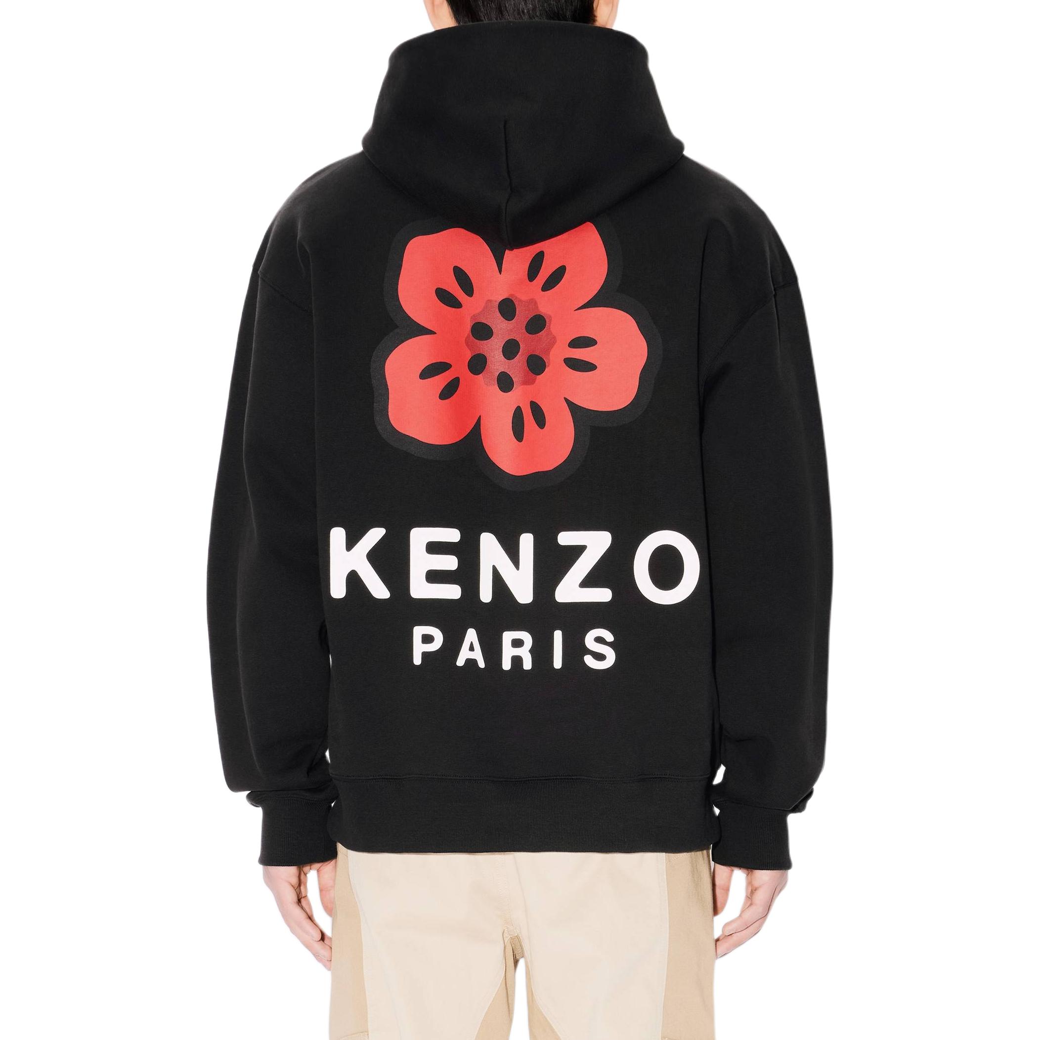 Details for KENZO  Black Oversized Pullover Hoodie FE65SW2274MT-99