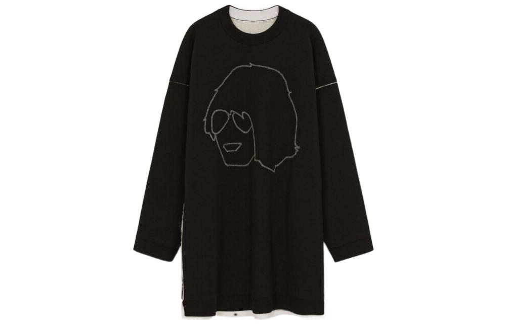 KENZO  Black Oversized Reversible Wool-Blend Sweater. FB65MPU063RN-99 圖 2