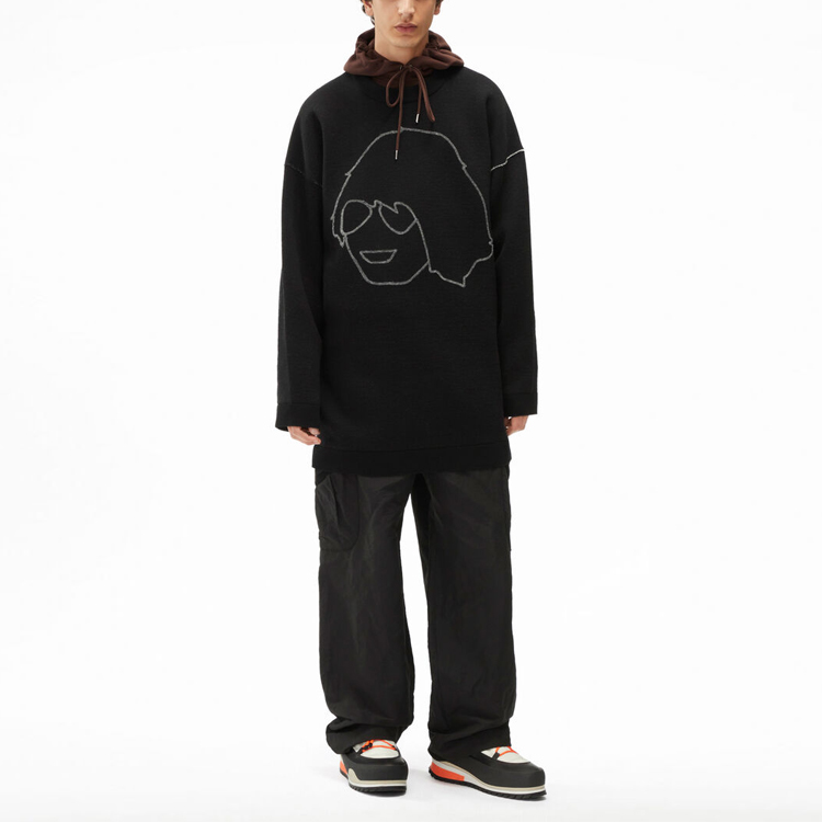 KENZO  Black Oversized Reversible Wool-Blend Sweater. FB65MPU063RN-99 圖 6