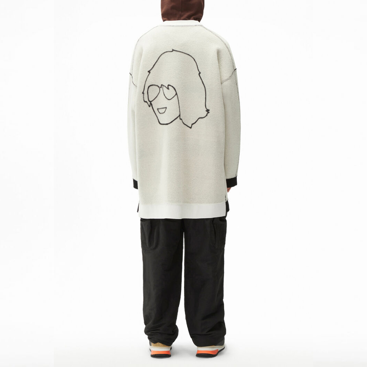 KENZO  Black Oversized Reversible Wool-Blend Sweater. FB65MPU063RN-99 圖 8