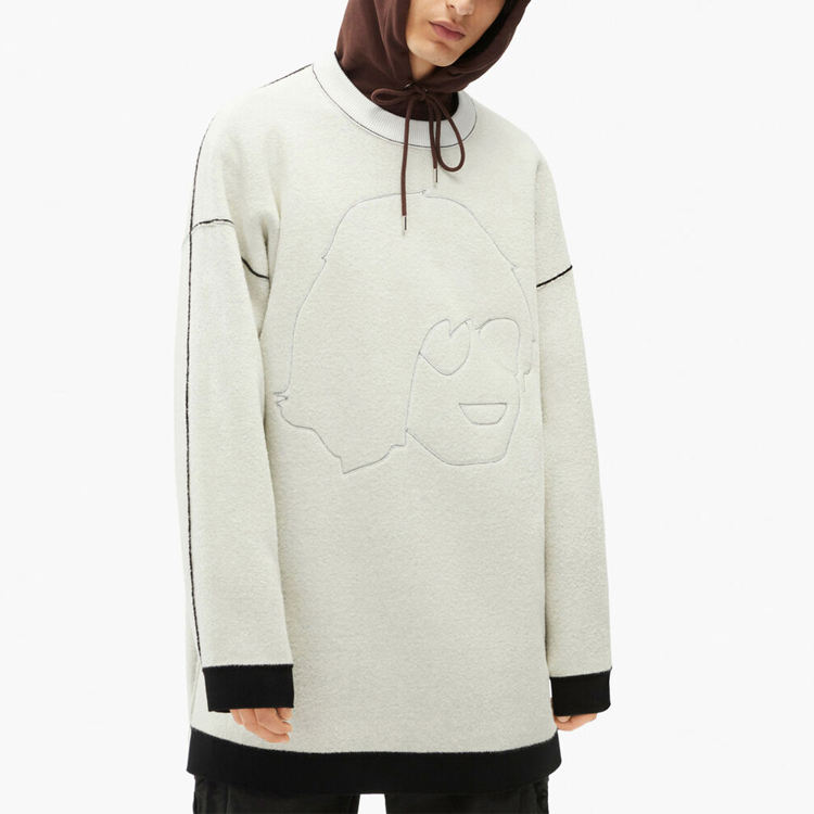 KENZO  Black Oversized Reversible Wool-Blend Sweater. FB65MPU063RN-99 圖 9