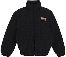 KENZO Black Puffer Jacket with Logo Print and High-Neck Zipper Design FD65OU1389NN-99 KENZO Black Puffer Jacket with Logo Print and High-Neck Zipper Design FD65OU1389NN-99