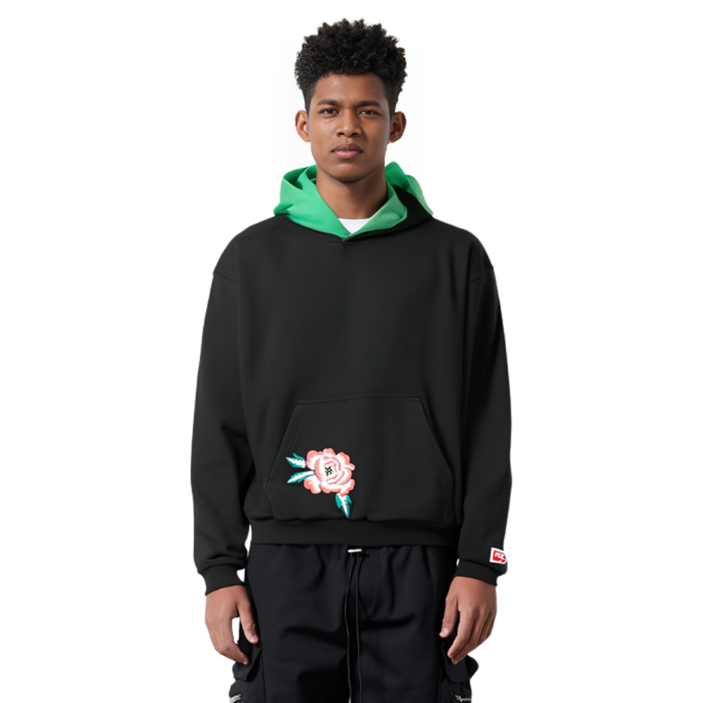 Details for ケンゾー ブラック リバーシブル 刺繍 フローラル プルオーバー スウェットシャツ FC65SW4324MF-99