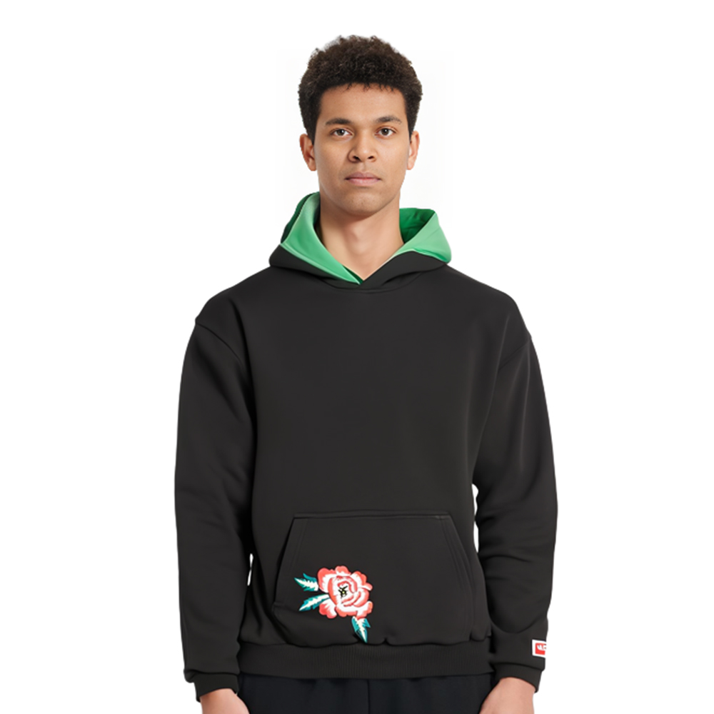 Cheap ケンゾー ブラック リバーシブル 刺繍 フローラル プルオーバー スウェットシャツ FC65SW4324MF-99