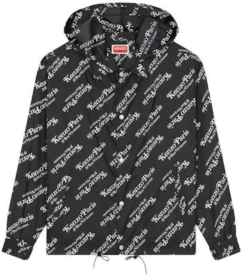 KENZO Black Short Logo Print Hooded Jacket. FE55BL1639NU-99 Order KENZO Black Short Logo Print Hooded Jacket. FE55BL1639NU-99