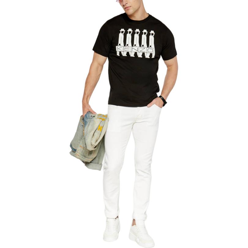 KENZO  Black Slim Fit Graphic Crewneck T-Shirt. FE65TS2894SG-99 圖 4