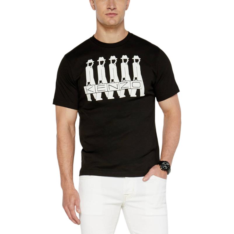 KENZO  Black Slim Fit Graphic Crewneck T-Shirt. FE65TS2894SG-99 圖 6