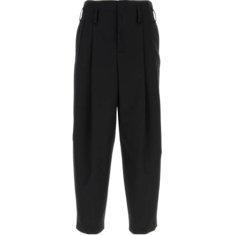 KENZO  Black Solid Color Loose Fit Casual Zipper Pants FE65PA3799RD-99