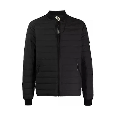 KENZO Black Solid Color Slim Fit Baseball Collar Jacket JM1NE5BL61199