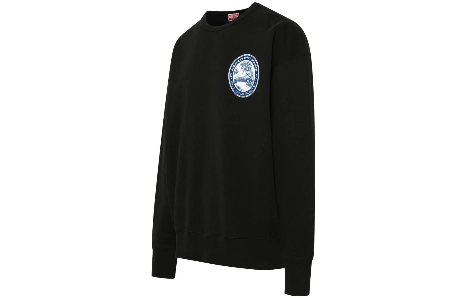 KENZO  Black Solid Crewneck Pullover Long-Sleeve Sweatshirt FD65SW0954MB-99J 圖 4