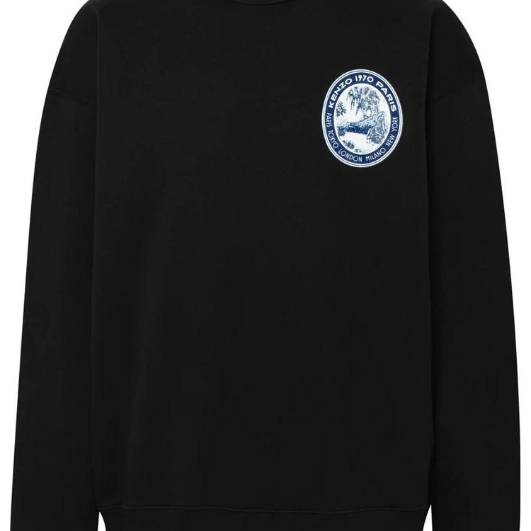 KENZO  Black Solid Crewneck Pullover Long-Sleeve Sweatshirt FD65SW0954MB-99J 圖 6