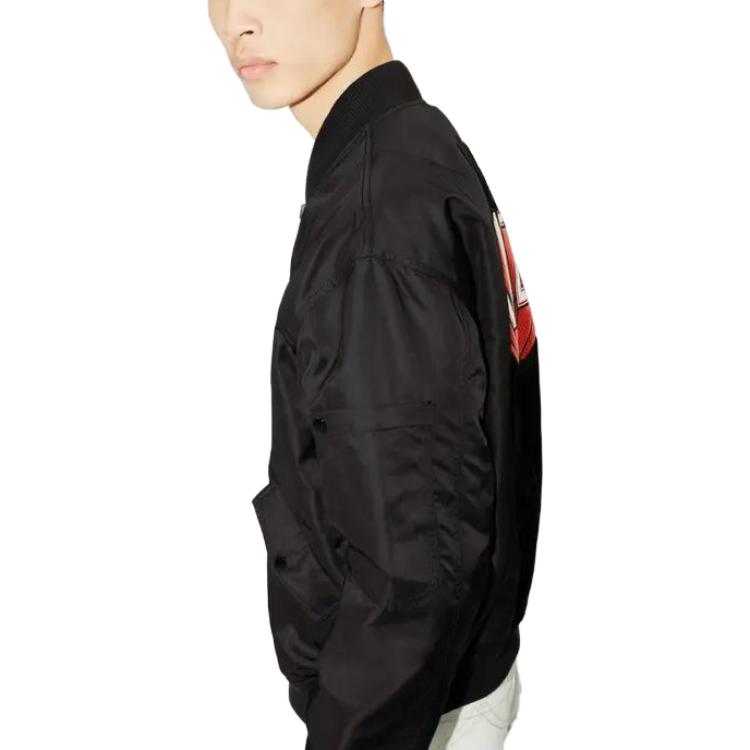 Sizing KENZO 黑色字母修身棒球領外套 FD65BL1279OC99