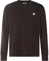 KENZO Black Solid Logo Crewneck Long-Sleeve Sweatshirt FE55TS1994SG-99 KENZO Black Solid Logo Crewneck Long-Sleeve Sweatshirt FE55TS1994SG-99