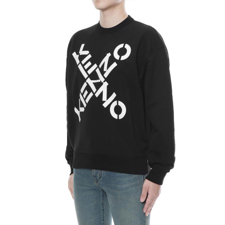 Purchase KENZO Sweatshirt Hitam dengan Logo Panah Terbaru. 5SW5214MS-99
