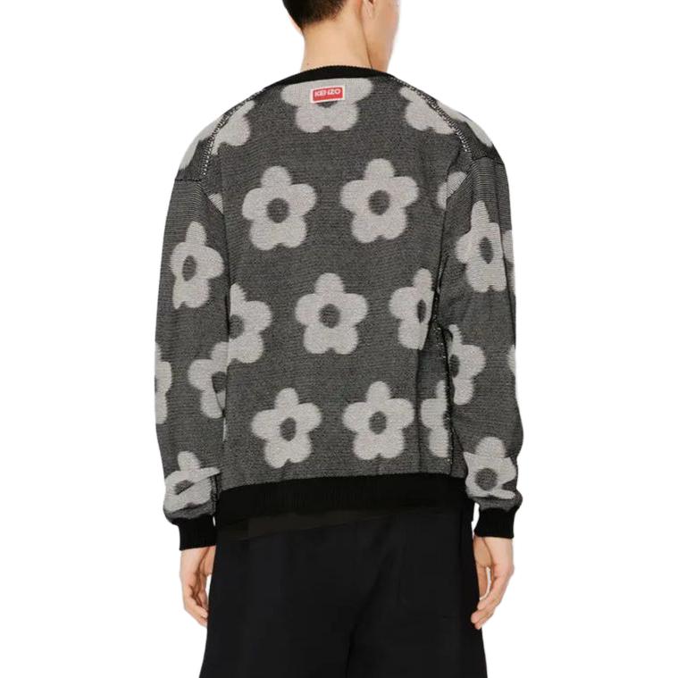 Purchase 겐조 블랙 V넥 풀 프린트 니트 가디건. FD65CA4103CA-99J