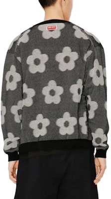 겐조 블랙 V넥 풀 프린트 니트 가디건. FD65CA4103CA-99J Purchase 겐조 블랙 V넥 풀 프린트 니트 가디건. FD65CA4103CA-99J